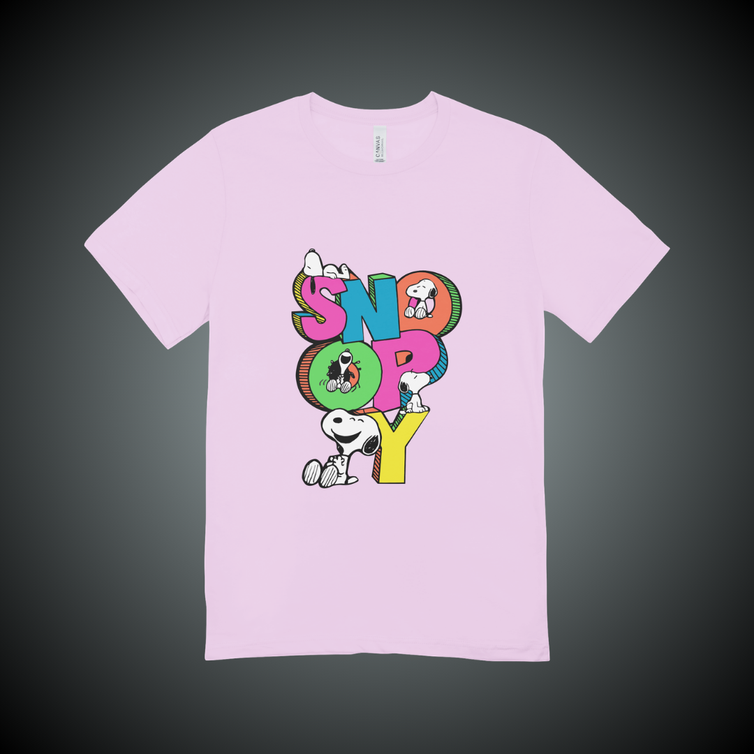 Polera Estampada Snoopy Manga Corta