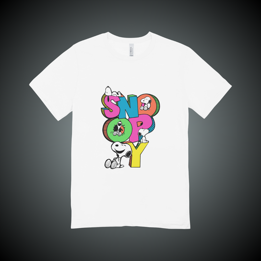 Polera Estampada Snoopy Manga Corta