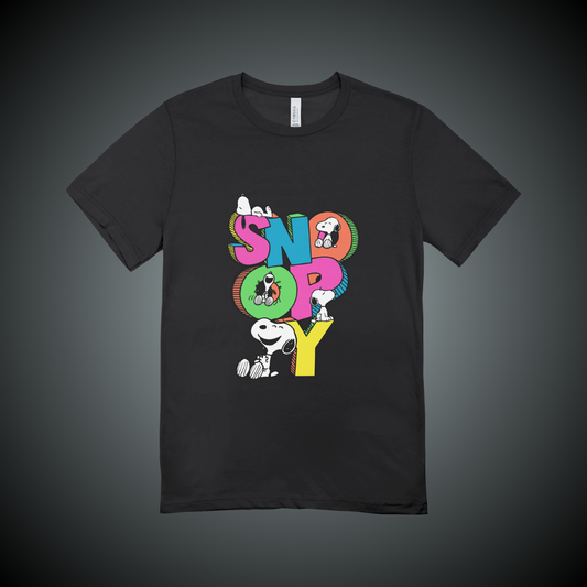 Polera Estampada Snoopy Manga Corta